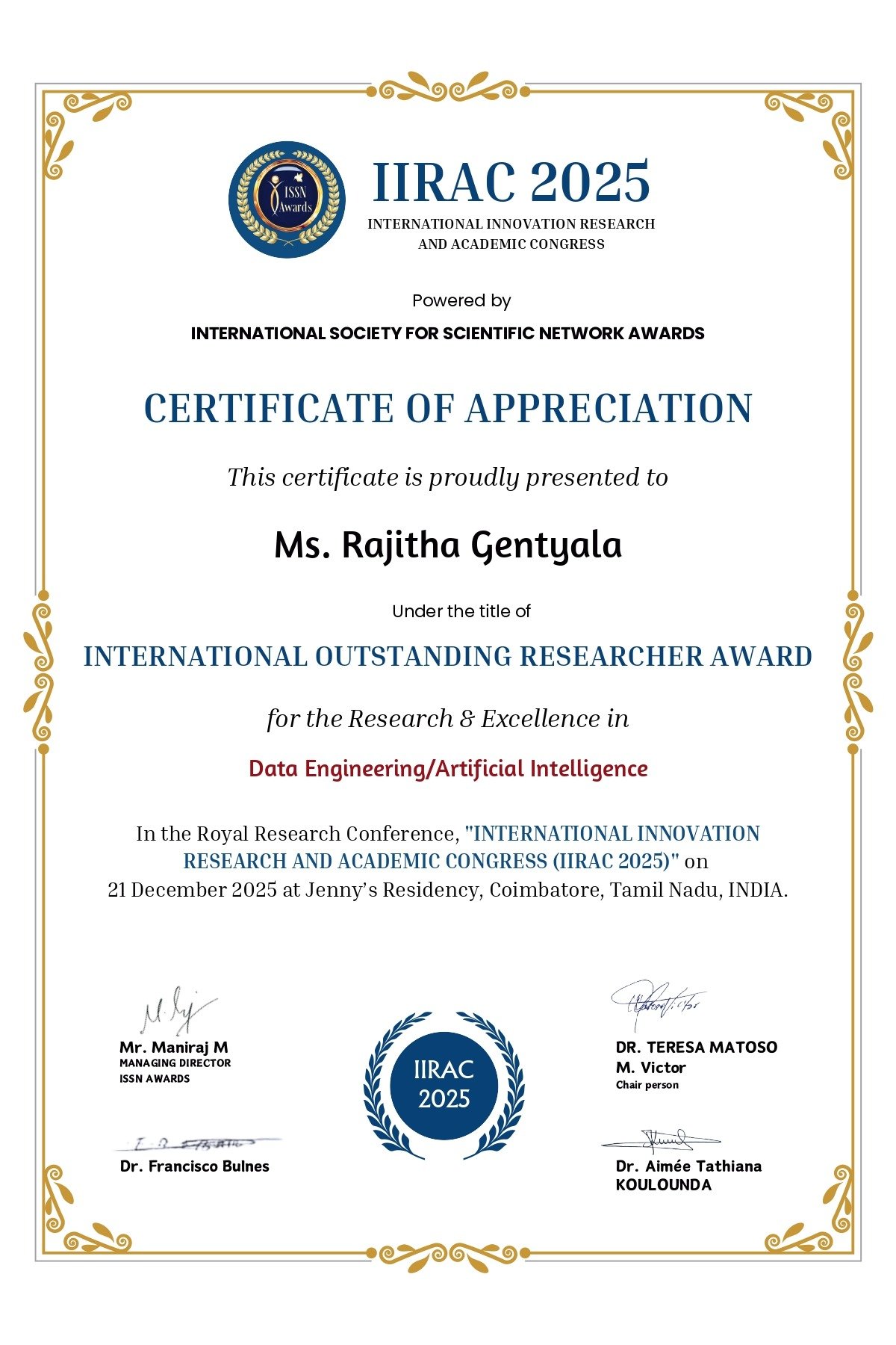 Rajitha Gentyala